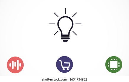Light bulb vector icon. Light bulb icon idea. Light bulb for icon. idea Light bulb 10 eps. Lorem Ipsum. WEB