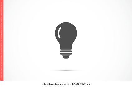 Light bulb vector icon. light bulb icon idea. light bulb for light icon. idea bulb icon. 10 eps. Lorem Ipsum.