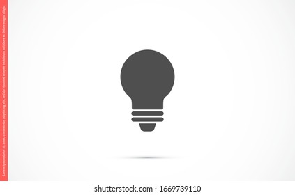 Light bulb vector icon. light bulb icon idea. light bulb for light icon. idea bulb icon. 10 eps. Lorem Ipsum.