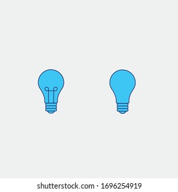 light bulb vector icon idea and electrical light concept