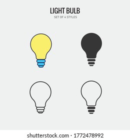 light bulb vector icon idea and innovation icon