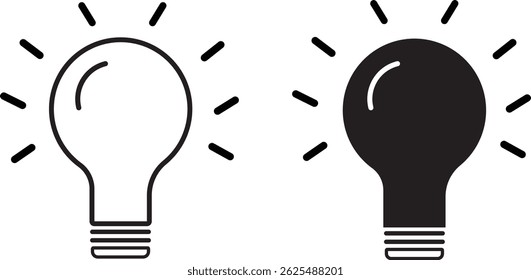 Light bulb vector icon. Idea lamp icon collection. management lamp concept. Development, management icon set. isolated in modern outline illustration
