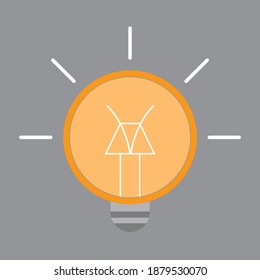 Light bulb vector icon vector illustration.
