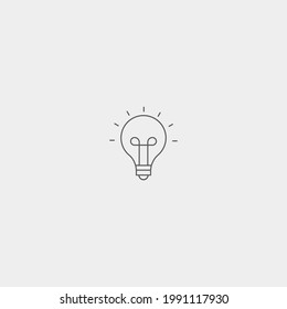 Light bulb vector icon illustration sign
