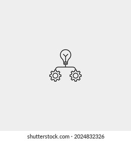 Light bulb vector icon illustration sign