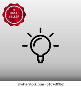 Light Bulb Vector Icon Illustration