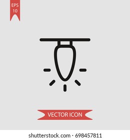 Light bulb vector icon, illustration symbol