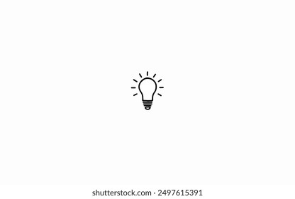 Vector de bombilla. Icono de la bombilla aislar el dibujo en un fondo blanco, luz de la señal de la bombilla y la luz. Pago de servicios públicos por electricidad. La idea del ​​arte. Apagón, luces apagadas, luces encendidas.