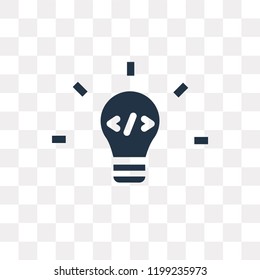 Light bulb vector icon isolated on transparent background, Light bulb transparency concept can be used web and mobile
