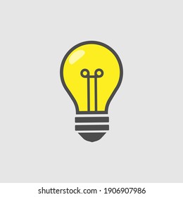 Light bulb vector icon isolated on background.Eps 10