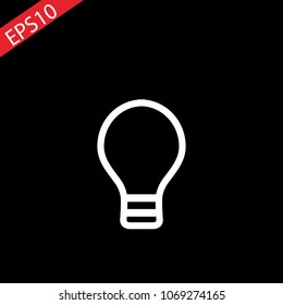 light bulb vector icon, lamp icon . EPS 10