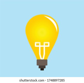 Light bulb vector icon logo