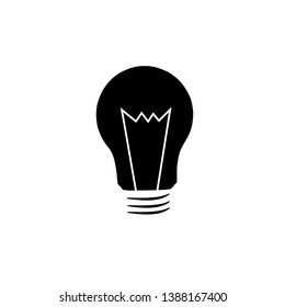 Light bulb vector icon on white background