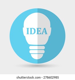 Light bulb vector icon on a white background