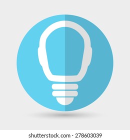 Light bulb vector icon on a white background