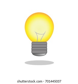 Light bulb vector icon on white background