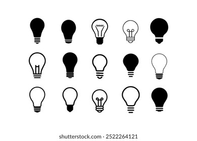 Light bulb vector icon set collection. Vector illustration design.