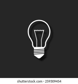 Light bulb   - vector icon with shadow
