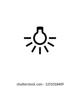 light bulb vector icon. light bulb sign on white background. light bulb icon for web and app