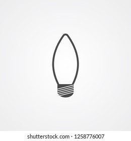 Light bulb vector icon sign symbol