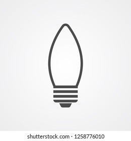 Light bulb vector icon sign symbol