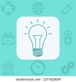 Light bulb vector icon sign symbol