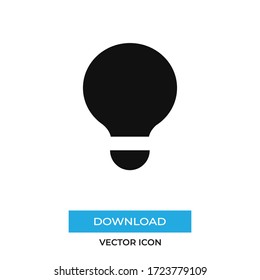 Light bulb vector icon, simple sign for web site and mobile app.