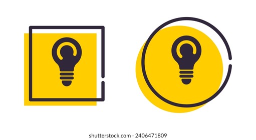 Light bulb vector icon. Smart idea symbol. Vector illustration