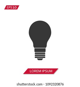 light bulb vector icon symbol