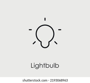 Icono vectorial de la bombilla. Símbolo en estilo de arte de línea para diseño, presentación, sitio web o elementos de aplicaciones móviles, logotipo. Ilustración del símbolo de la bombilla. Gráficos vectoriales de píxeles - Vector