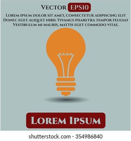 Light bulb vector icon or symbol