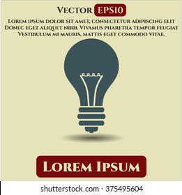 Icono o símbolo del vector de la bombilla