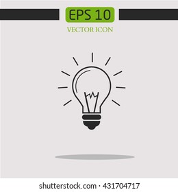 Light bulb vector icon.symbol ideas