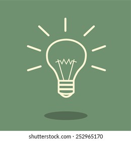 Light bulb vector icon.vector