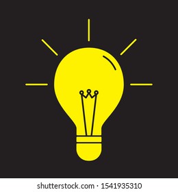 Light Bulb Vector. Idea concept illustration.