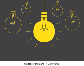 Light Bulb vector. Idea concept illustration.