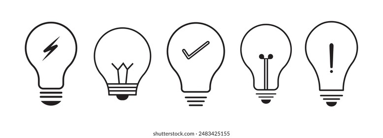 Light Bulb Vector. Idea concept illustration.