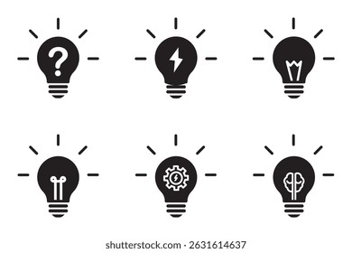 Light Bulb Vector. Idea concept illustration. Lamp icon vector for web and mobile app. Light bulb sign and symbol. idea symbol.