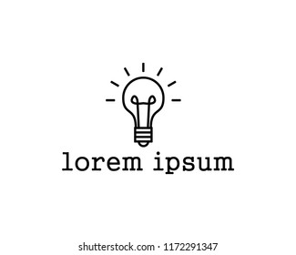 Light bulb vector, idea icon