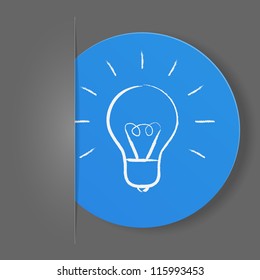 Light bulb. Vector illustration.