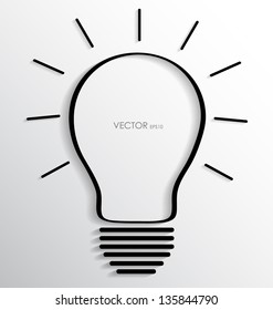 Light bulb. Vector illustration.