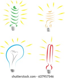 Light bulb vector illustration