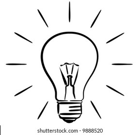 Light bulb – vector illustration