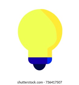 Light bulb vector illustration. Doodle. Design, print, logo, symbol, decor, textile, paper.