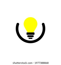 light bulb vector illustration, great for logos and icon ideas, thoughts and ideas
