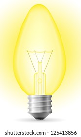 light bulb vector illustration isolated on white background