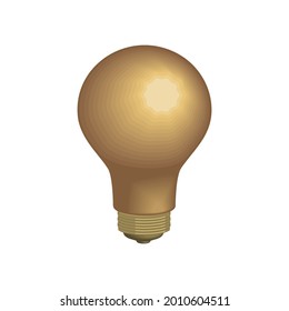 Light bulb - vector illustration isolated on white.