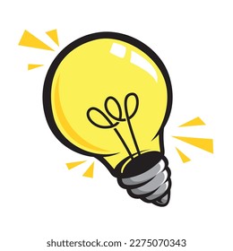 Light bulb vector illustration. isolated on white background