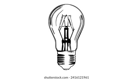 Light bulb vector illustration on transparent background