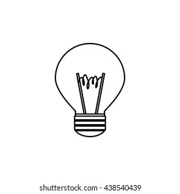 light bulb , Vector illustration over white background